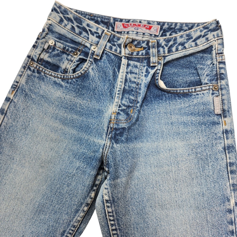 Vintage 90's Silver Jeans 34x30 Suki Bootcut Women's Button Fly Floral Patch Y2K - Picture 7 of 16